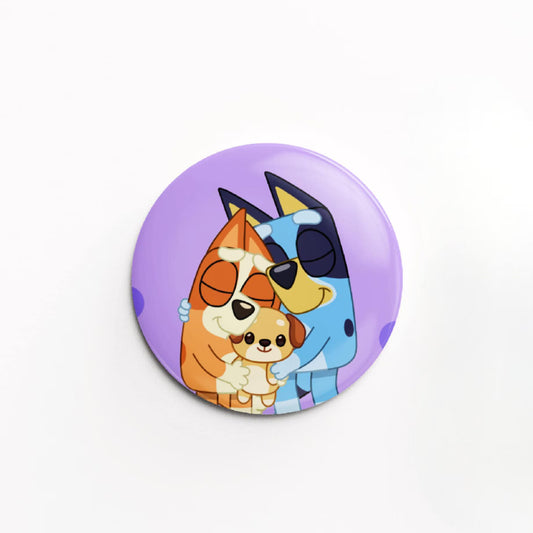 Bluey y Bingo abrazando